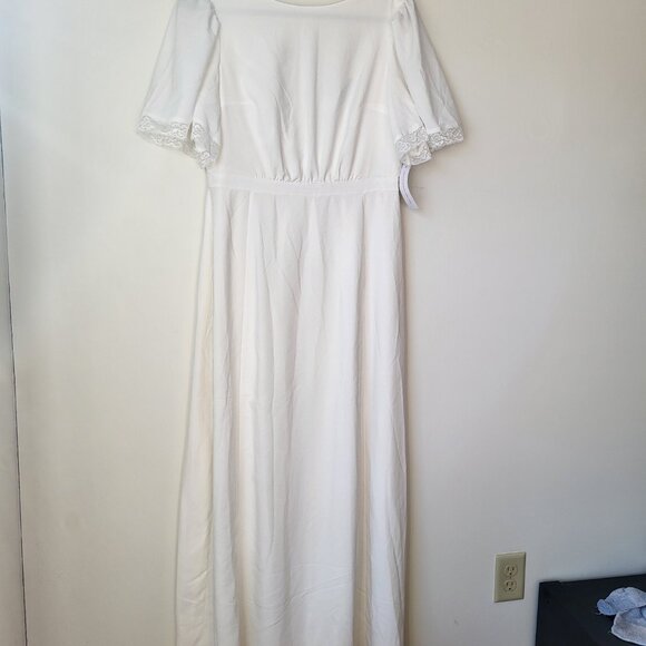 NWT - Size 10 ModCloth White Dress - Lace You Down the Aisle - Picture 3 of 9
